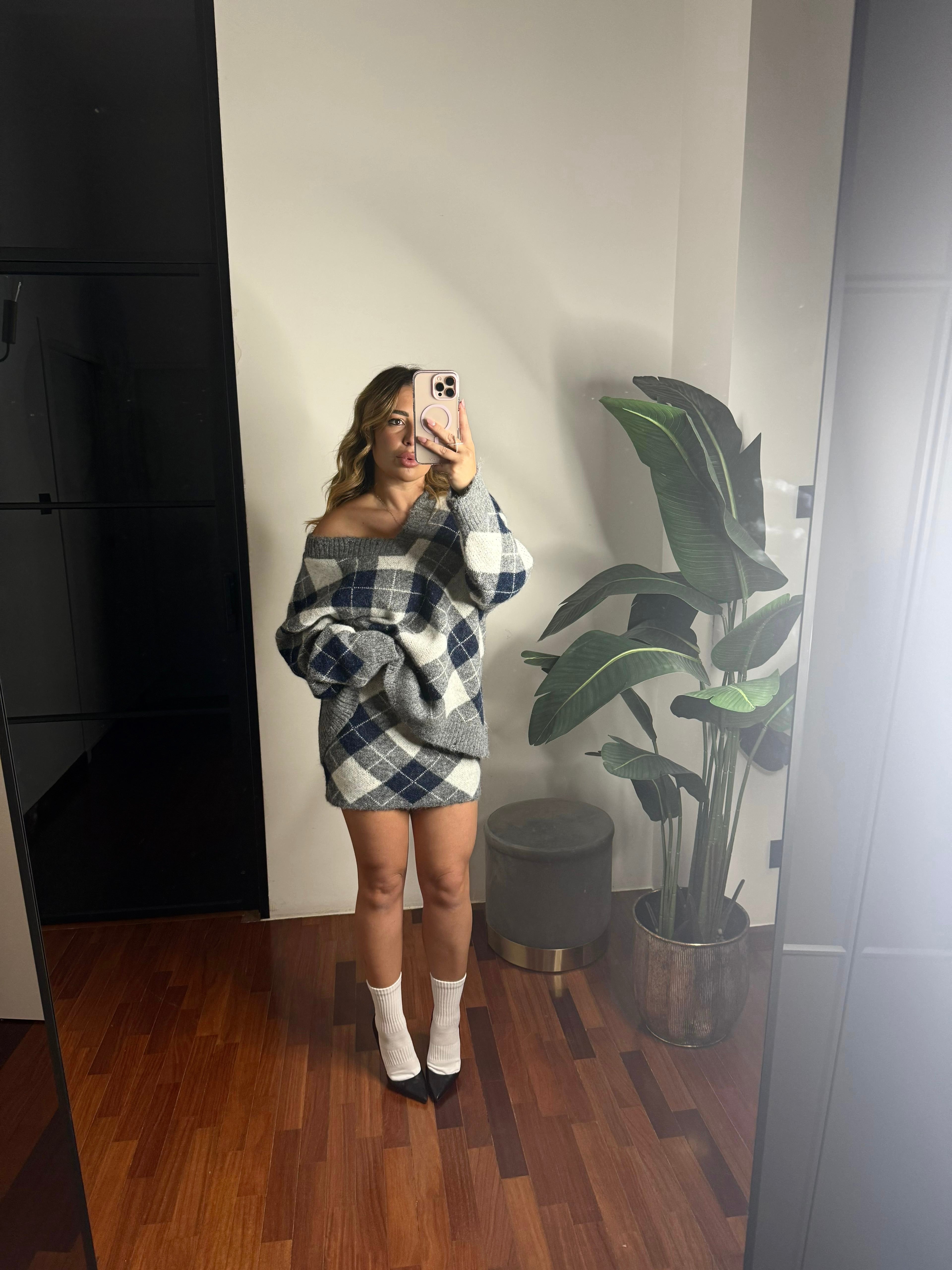 Cordset Maglione e Gonna Rombi