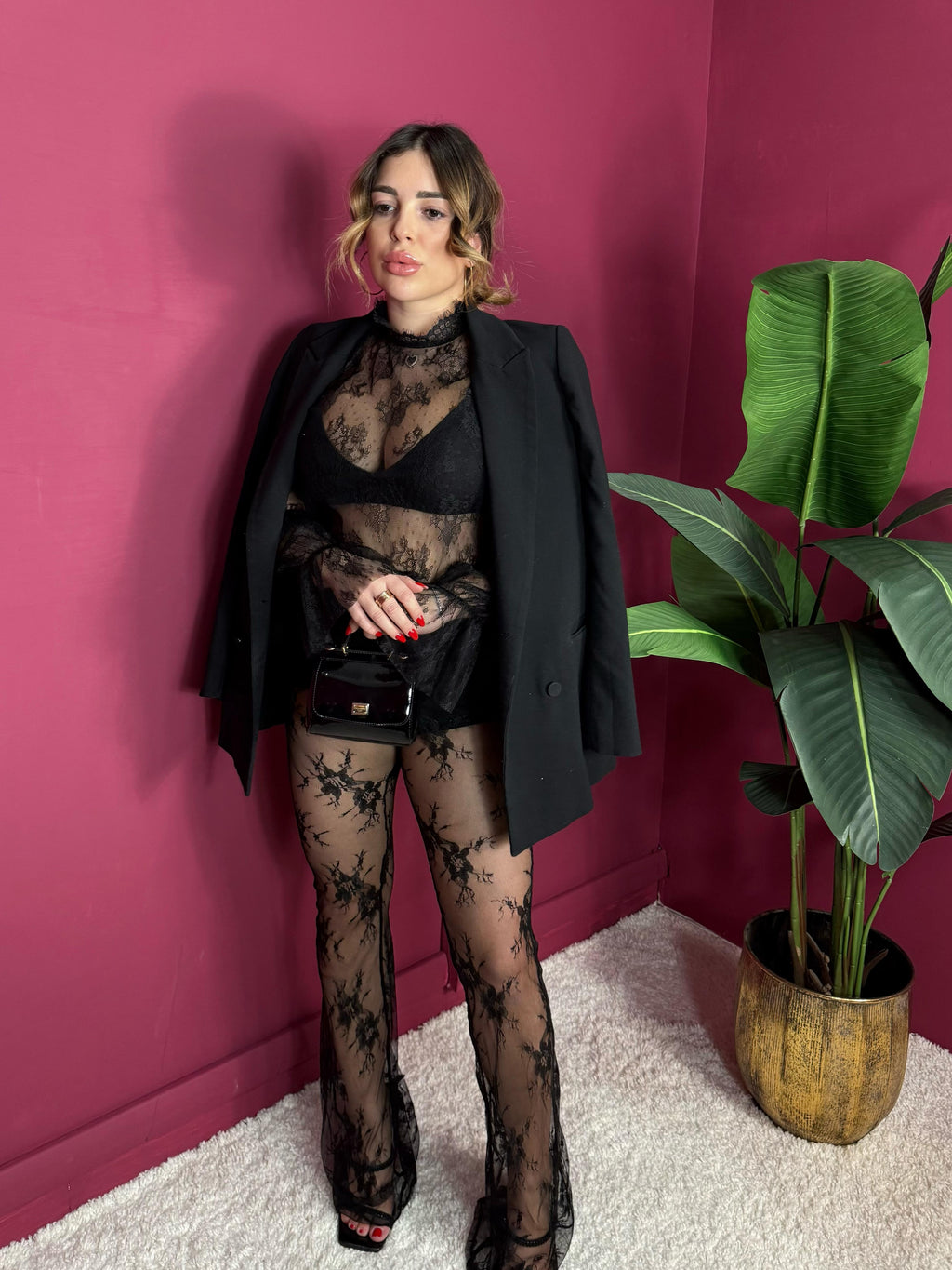 Coordinato Pantalone e Camicia Pizzo