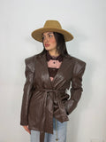Giacca Pelle Marrone
