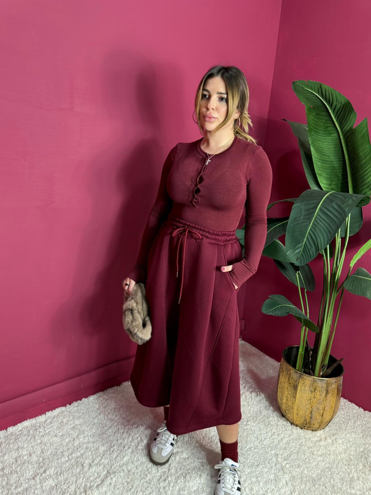 Bermuda Felpa Just Bordeaux