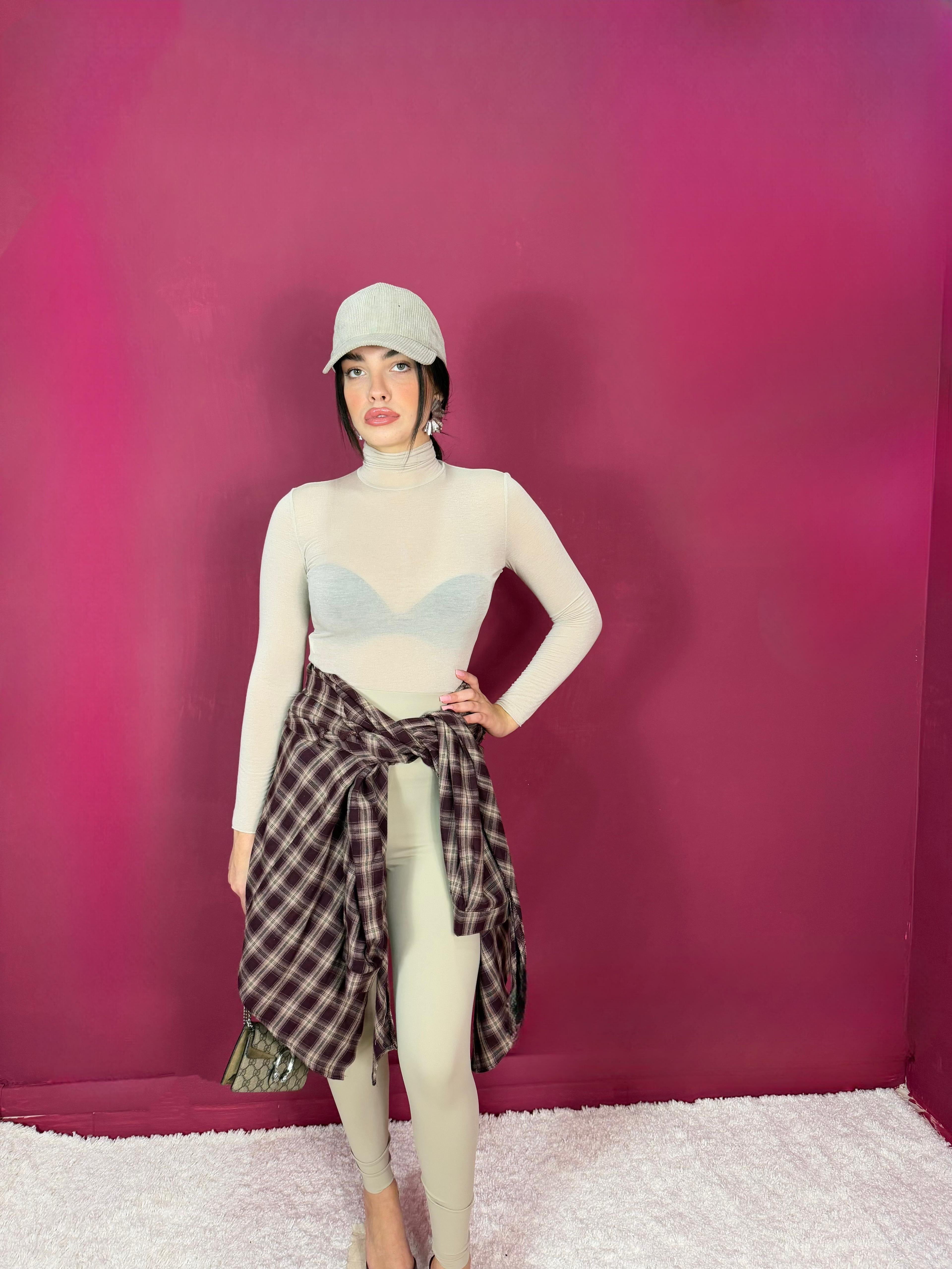 Maglia Semitrasparente Beige