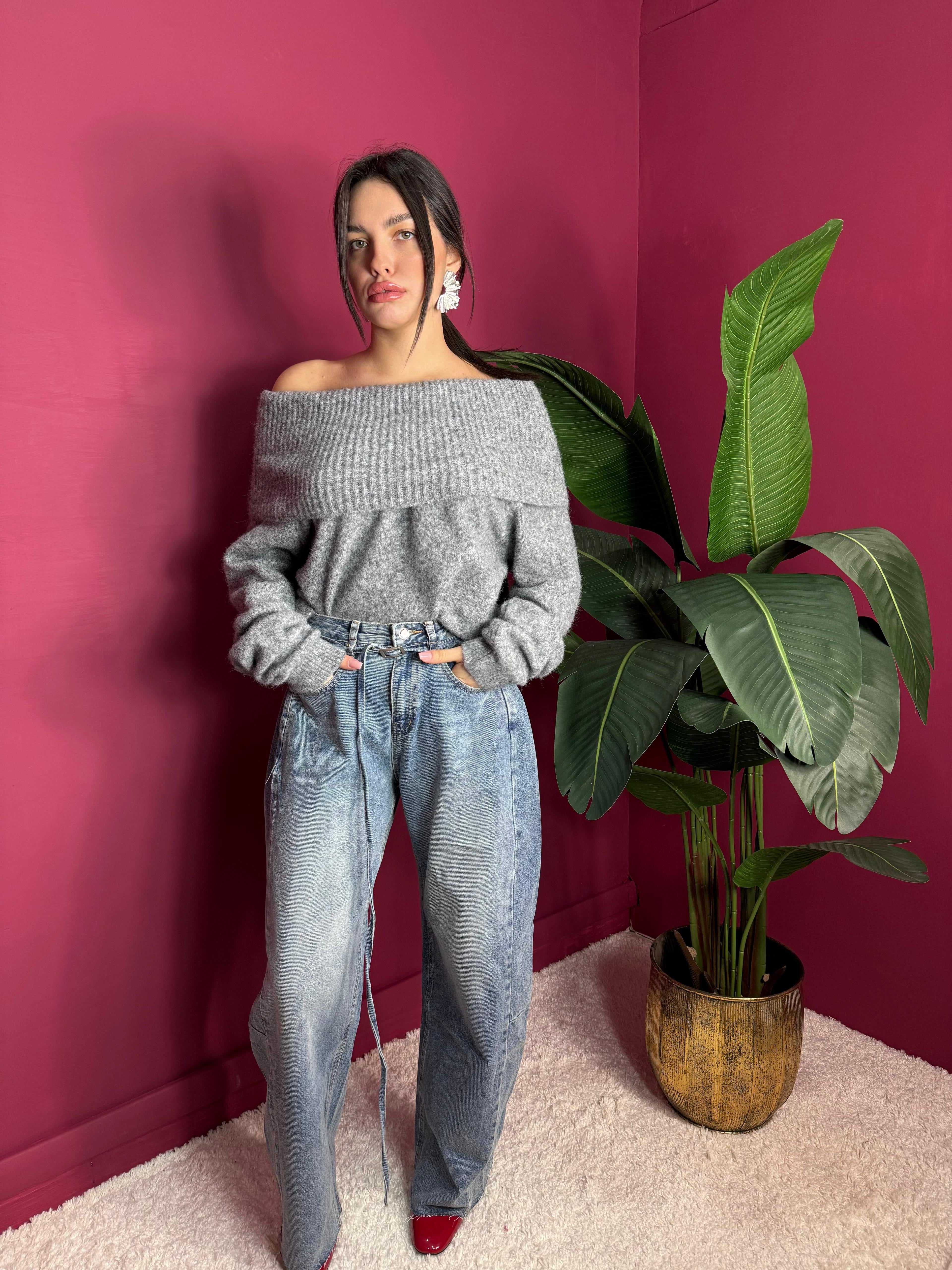 Jeans Ballon Cinturina