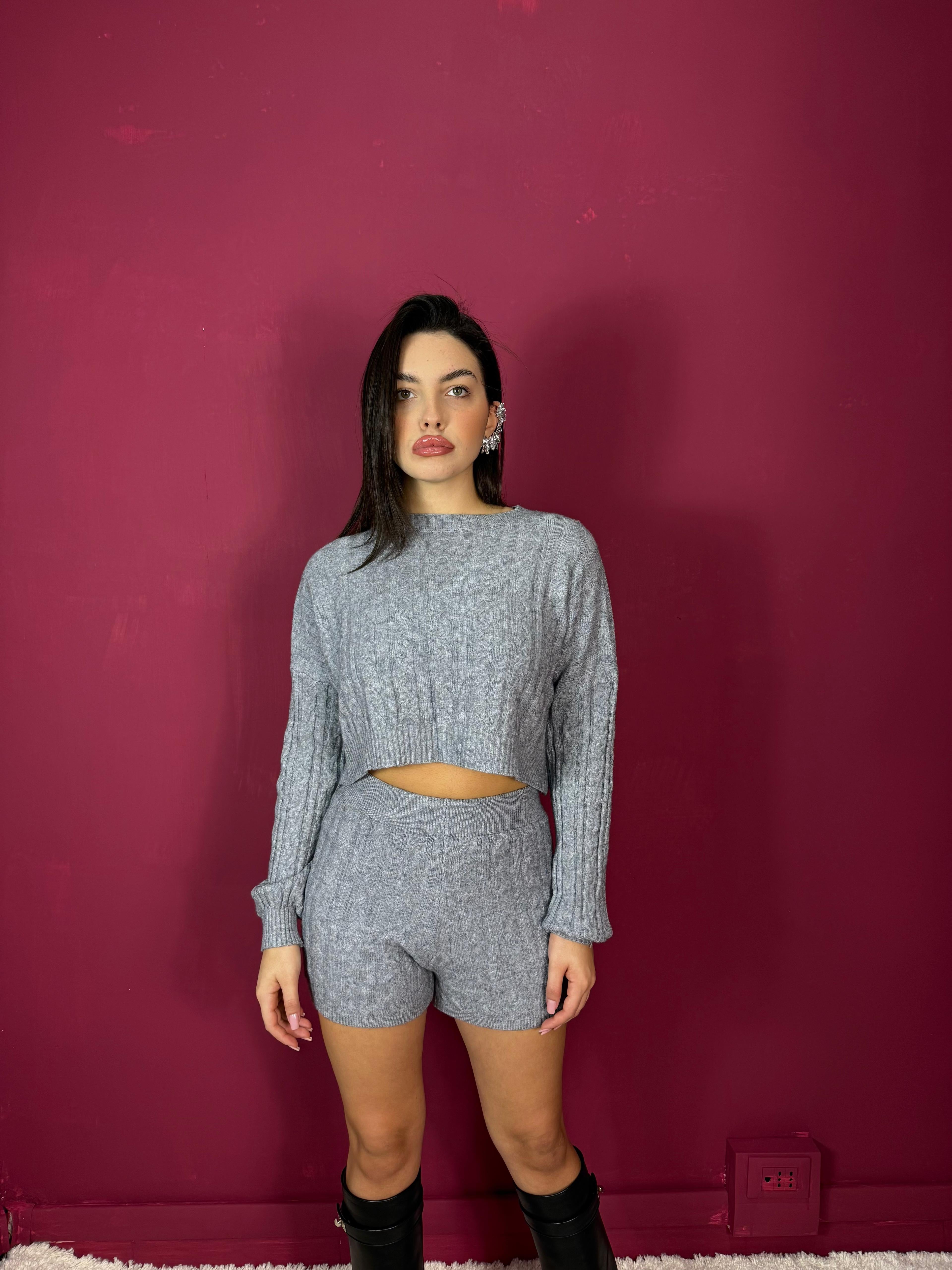 Coordinato Grigio in Maglia