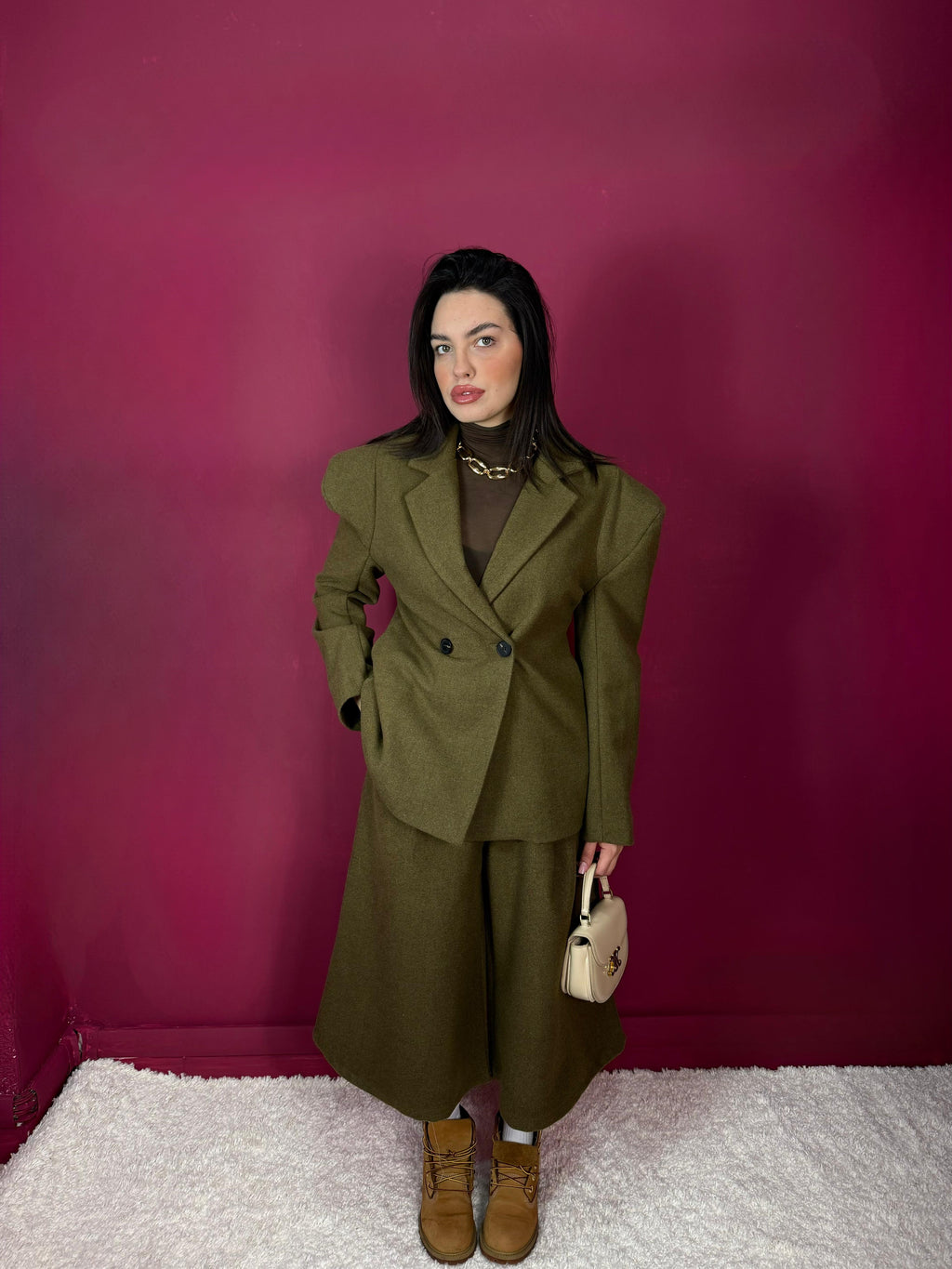 Bermuda Just Verde con Cintura