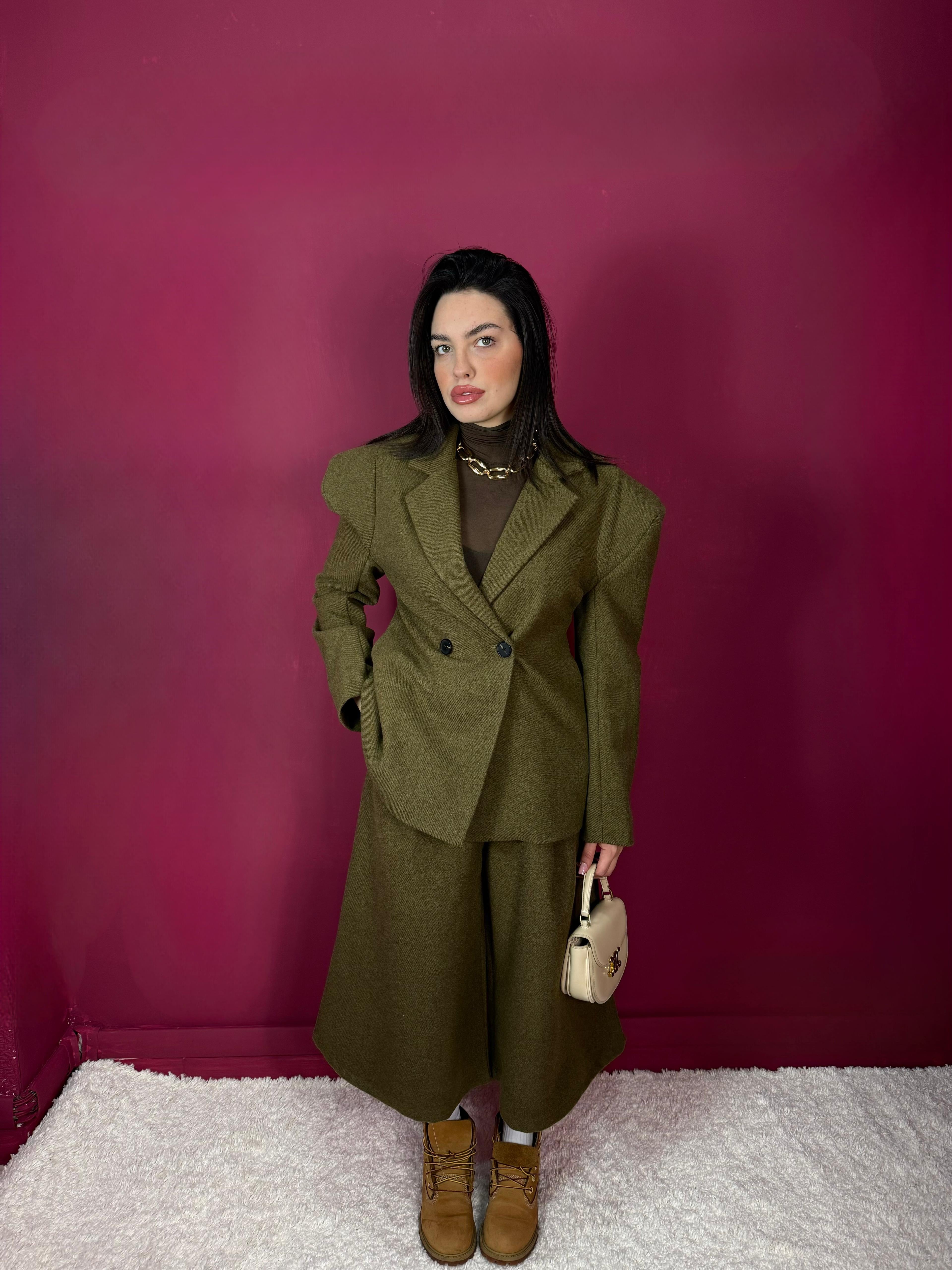 Bermuda Just Verde con Cintura