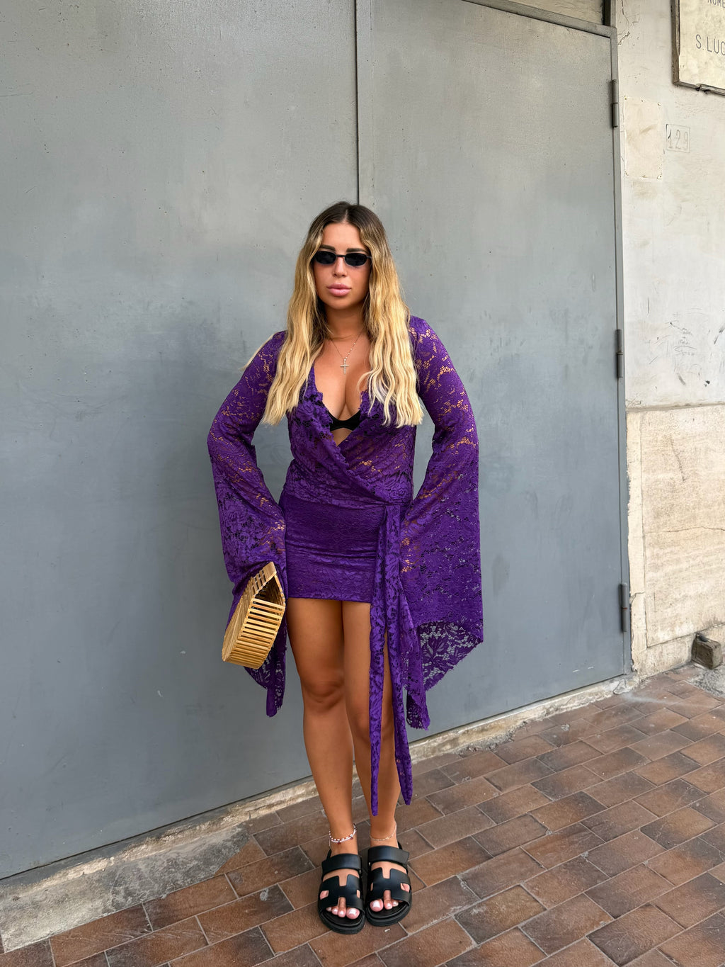 Abito Mare Pizzo Viola