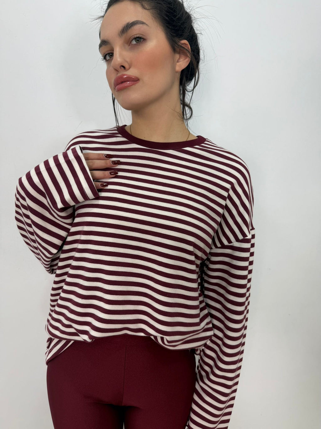 Shirt Righe Bordeaux