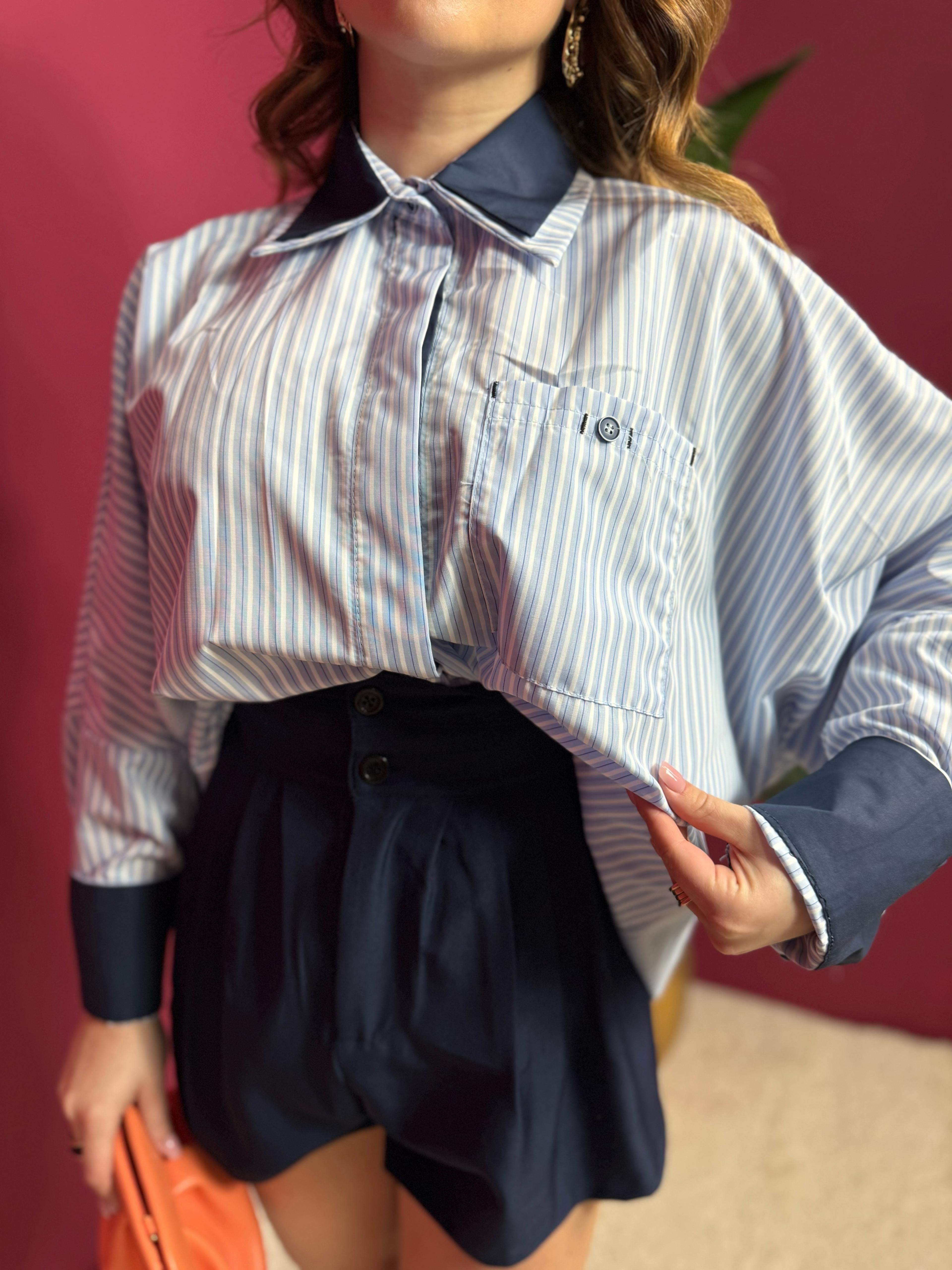 Camicia Polsini Contrasto