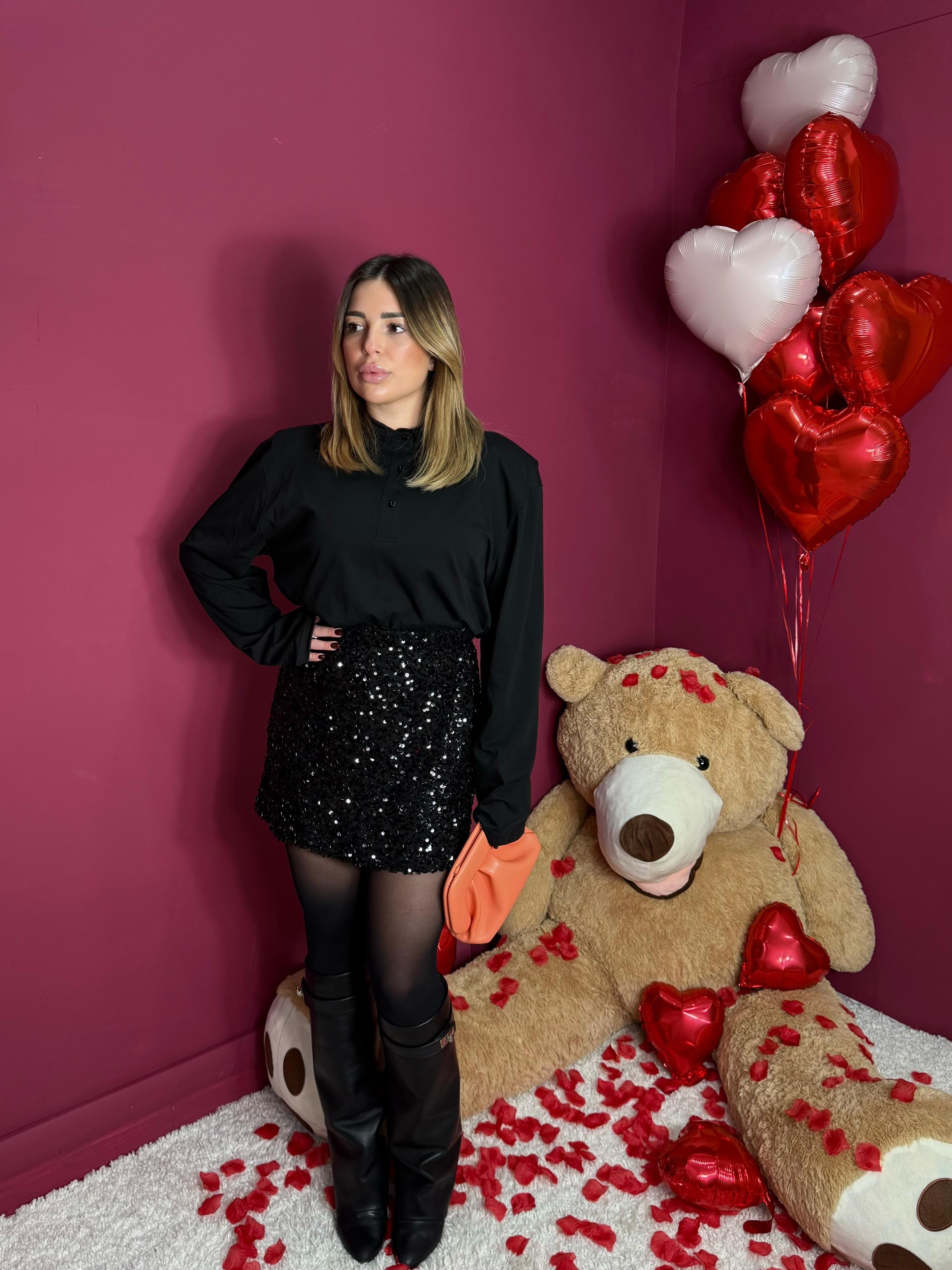 Gonna Paillettes Nera