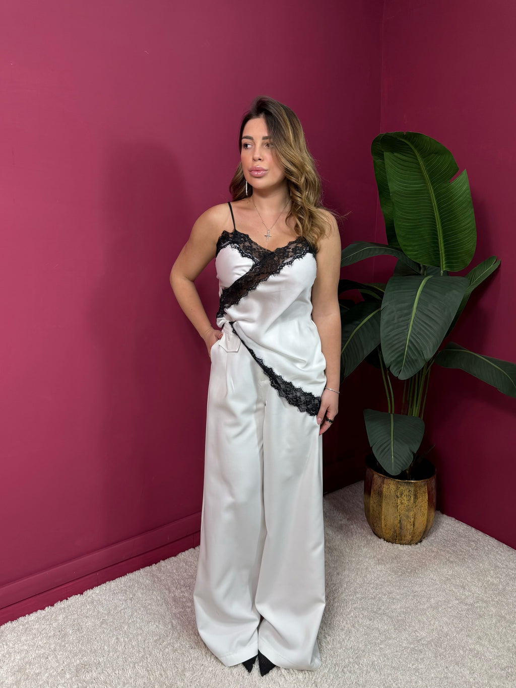 Canottina Con Pizzo