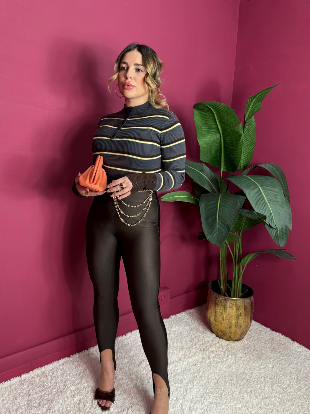 Leggins Marrone Ghette