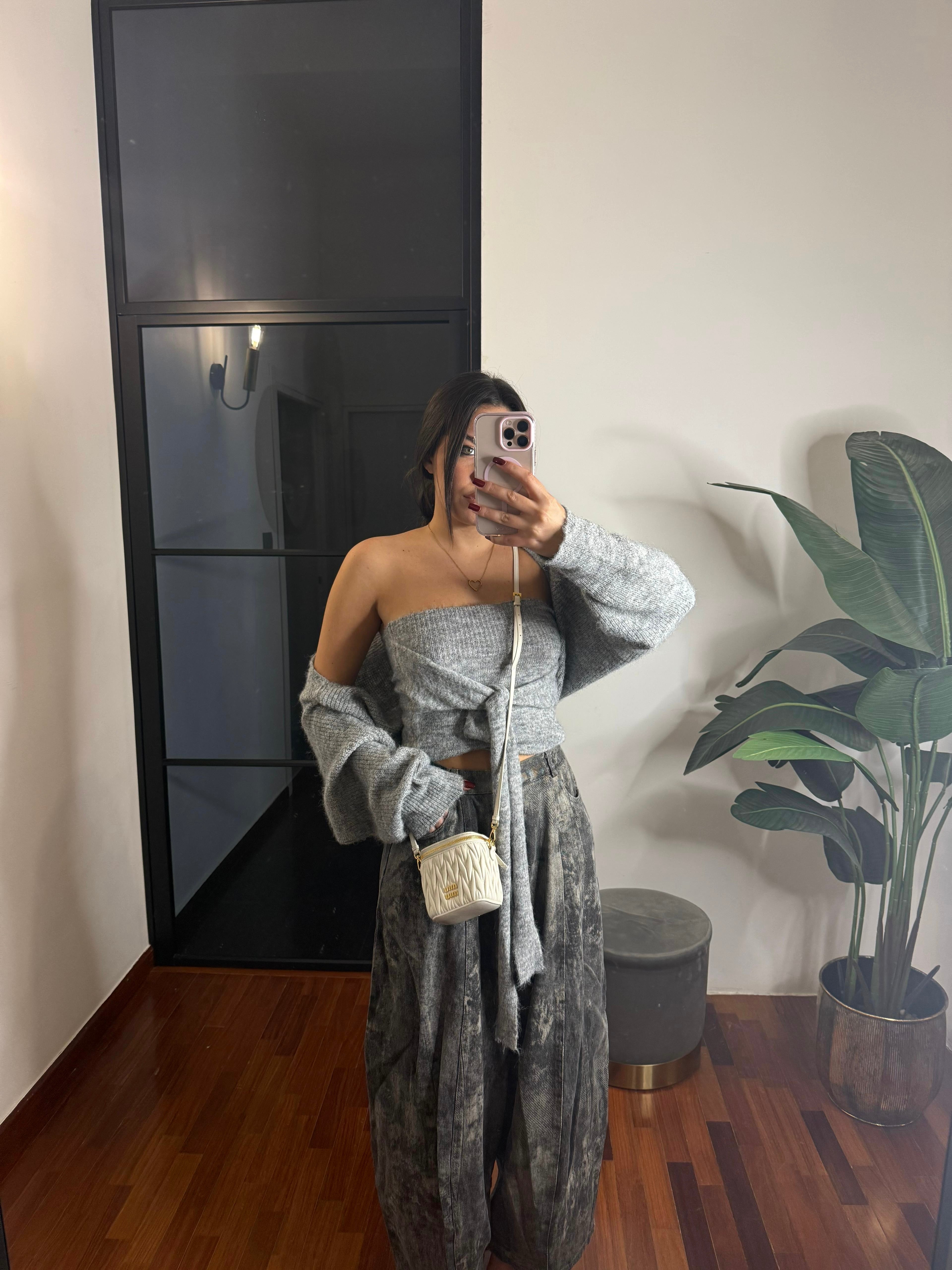 Cordset in lana Grigio