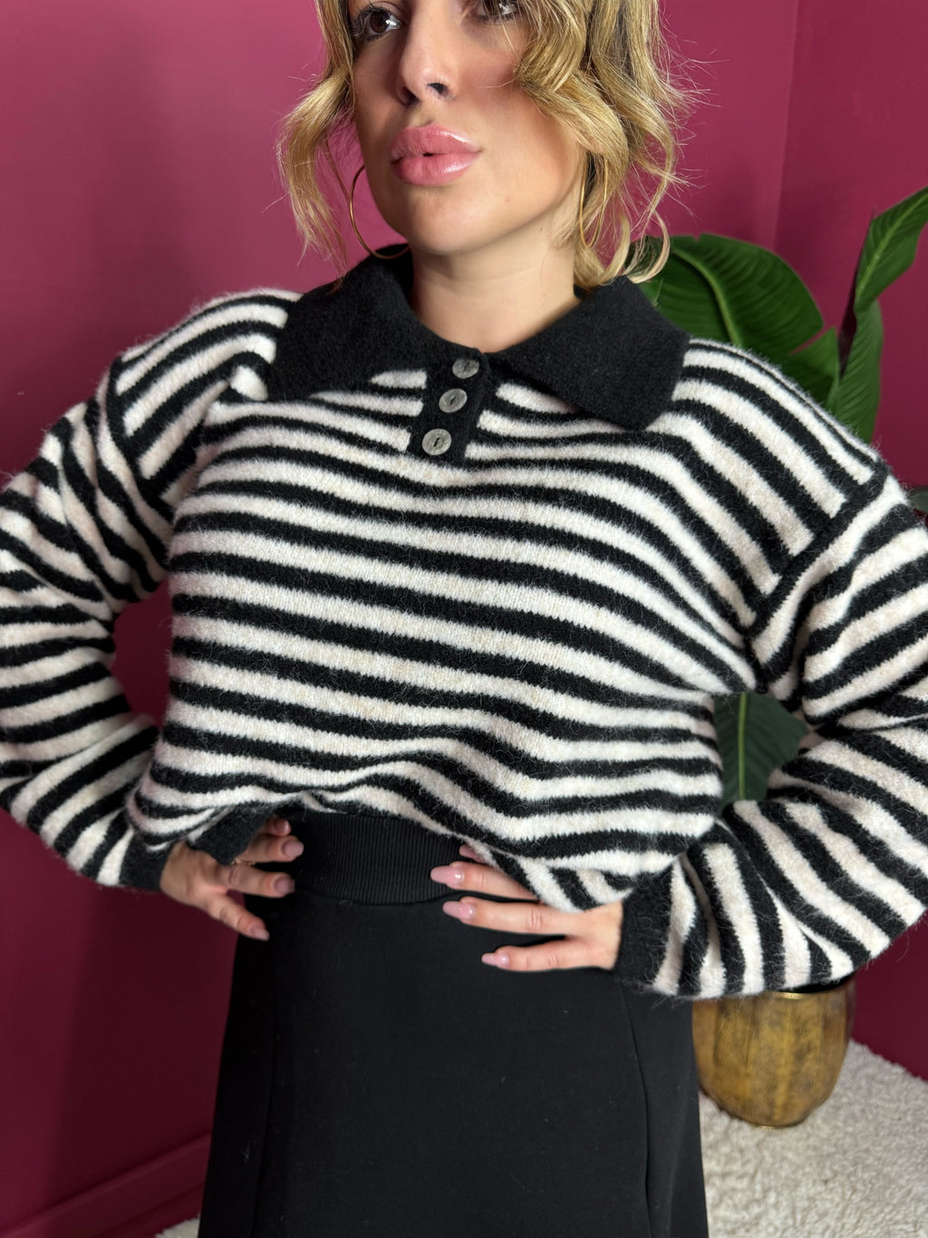 Pull Colletto Rigato