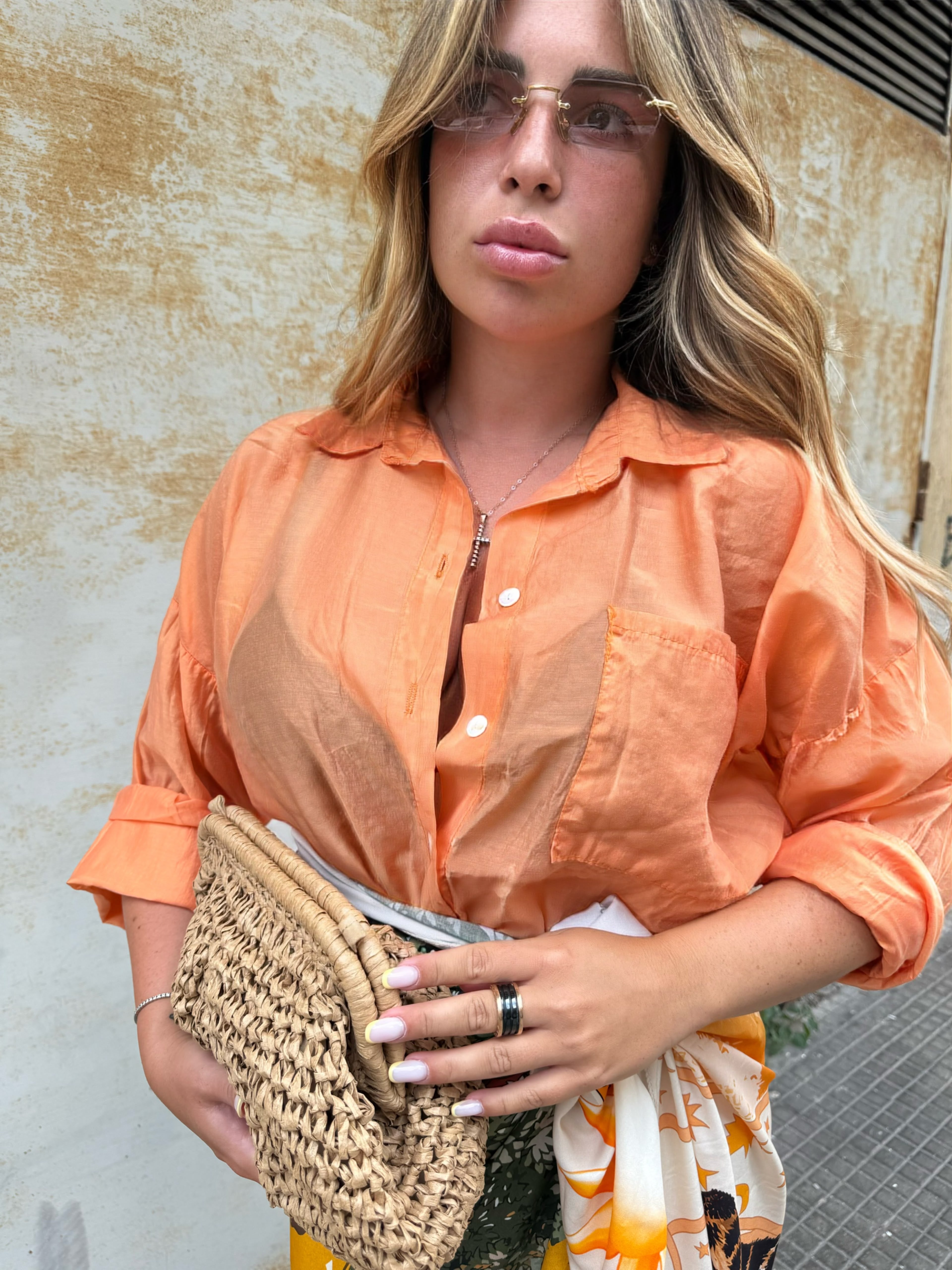 Camicia SemiVelata Arancio