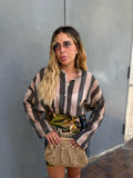 Camicia Righe Grigia