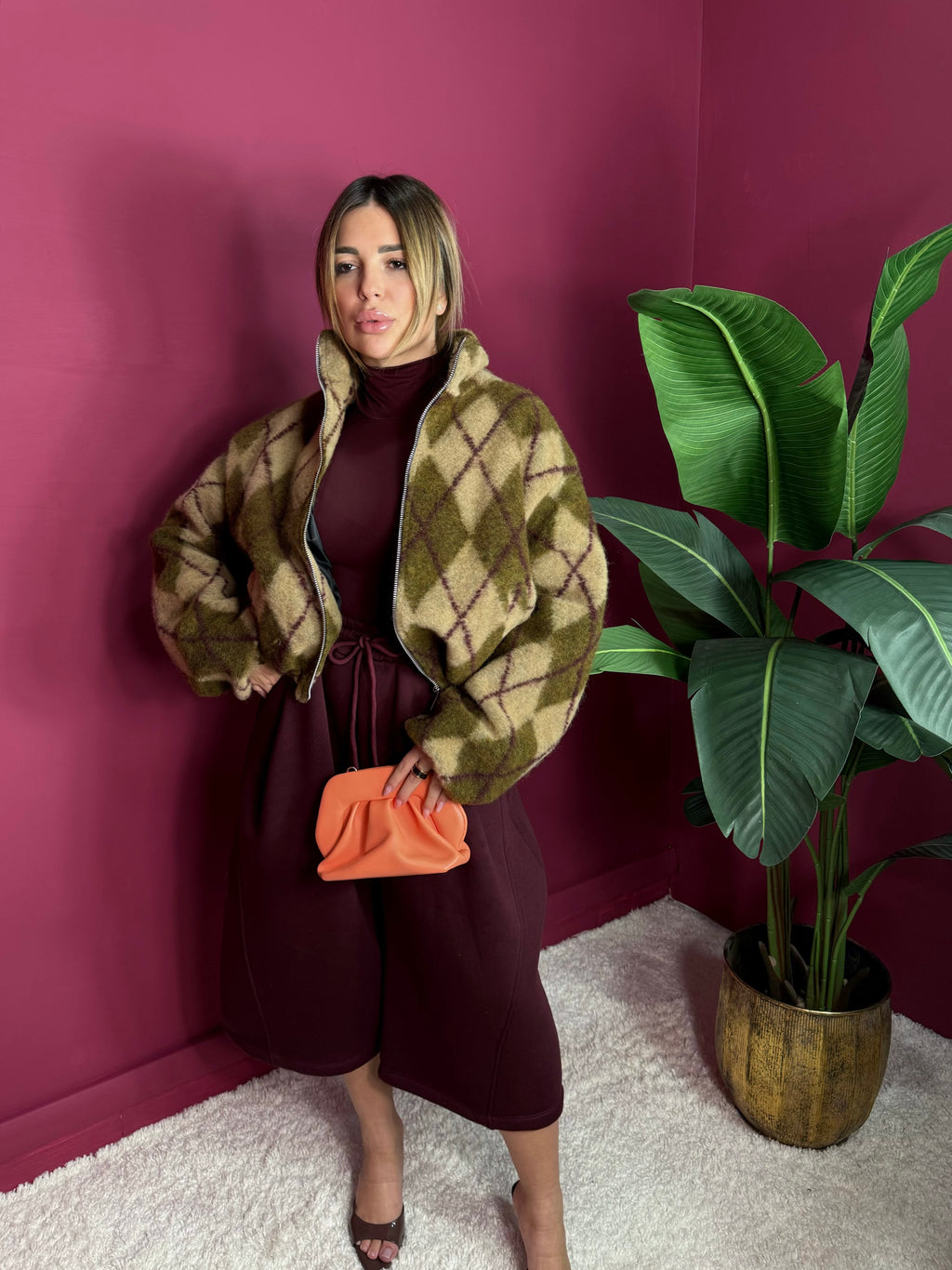 Bermuda Felpa Bordeaux