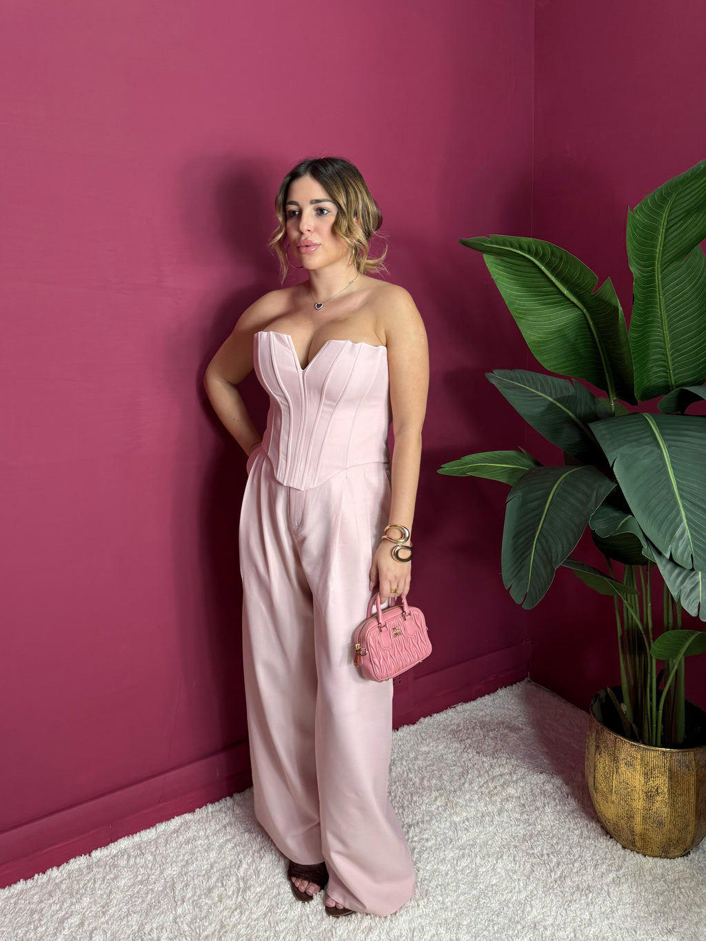 Pantalone Classico Rosa