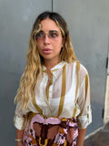 Camicia Righe Ocra