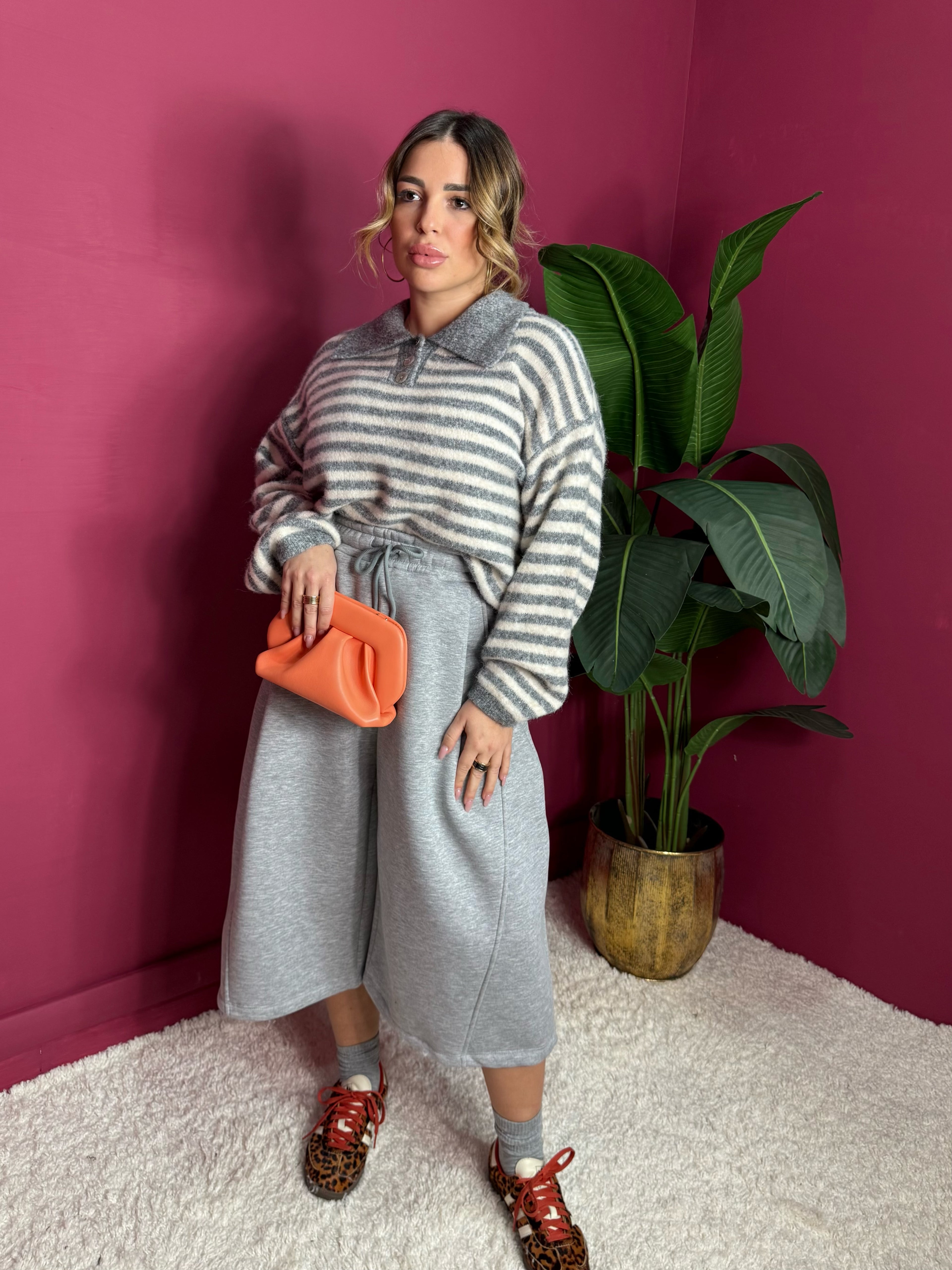 Bermuda Felpa Grigio