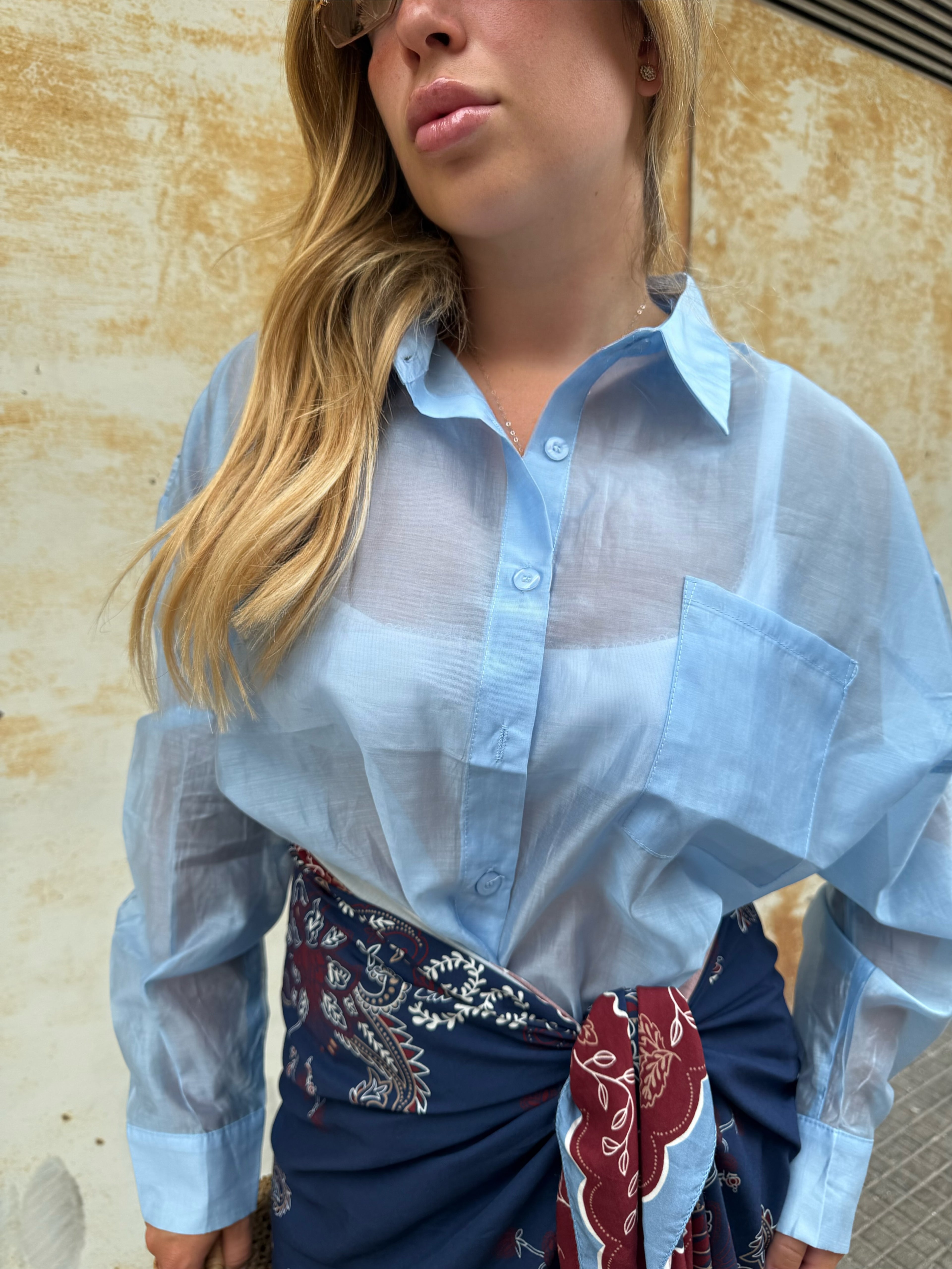 Camicia SemiVelata Azzurra