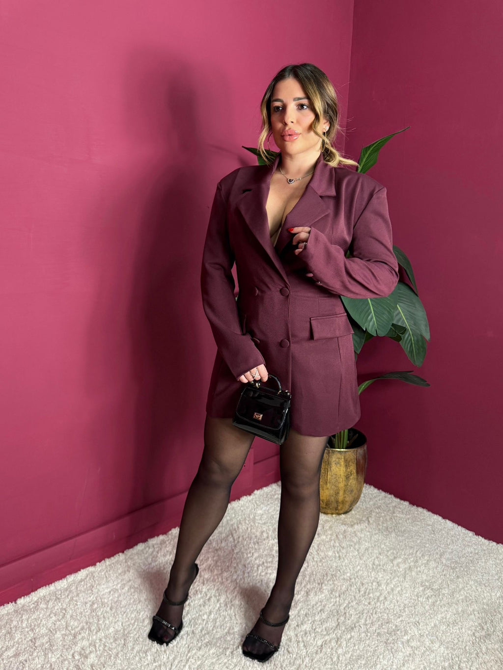 Blazer Vestito Bordeaux