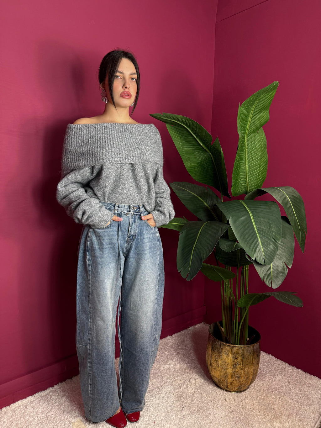 Jeans Ballon Cinturina