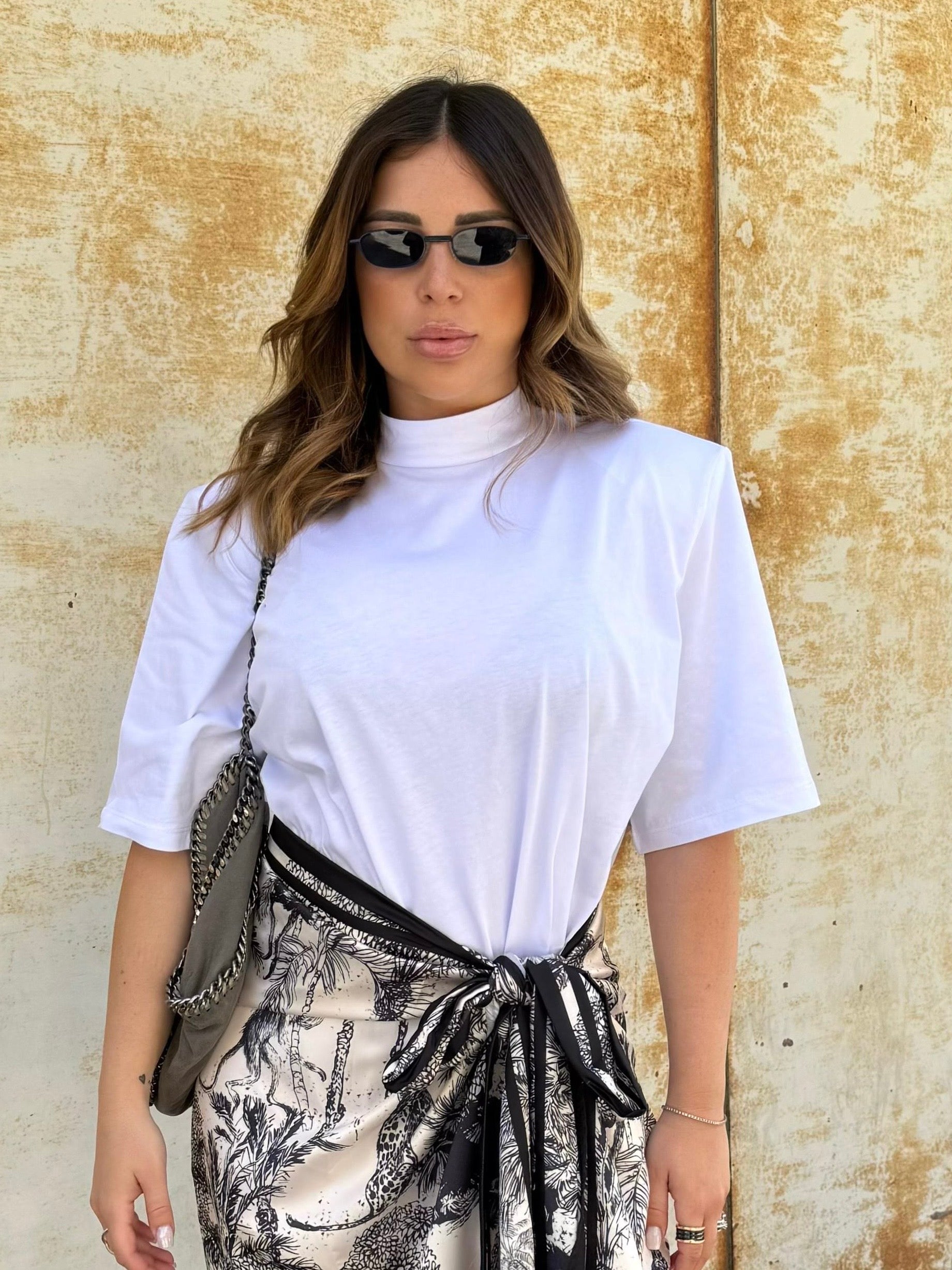 T-Shirt Spallina Strutturata